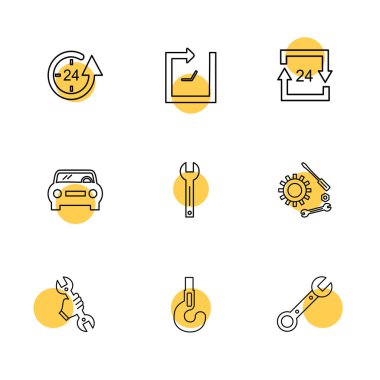 minimalist düz vektör app simgeleri 