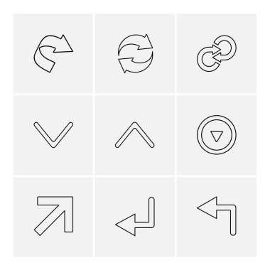 beyaz zemin üzerine minimalist düz app simgeleri