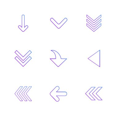 oklar yaratıcı düz tasarım simgeler vektör koleksiyonu