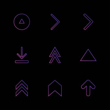 oklar yön işaretçiler yaratıcı simgeler ayarla, düz özel koleksiyon vektör