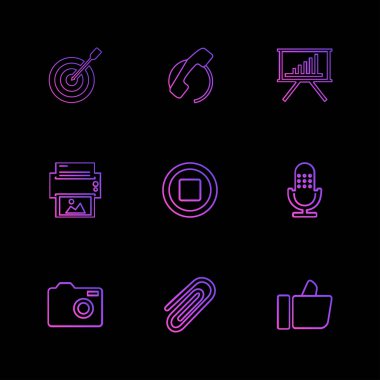 düz vektör çizim simgeler, App simgelerin ayarlamak   