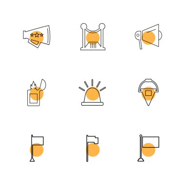 beyaz zemin üzerine minimalist düz app simgeleri