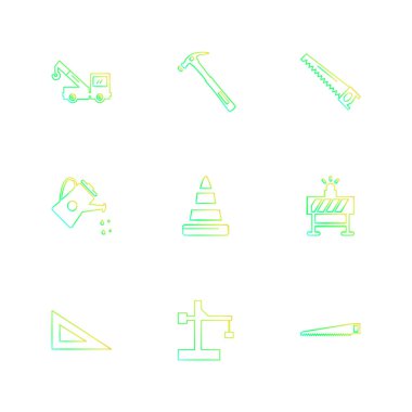 Minimalist düz app simgeler, vektör çizim dijital cihazlar için