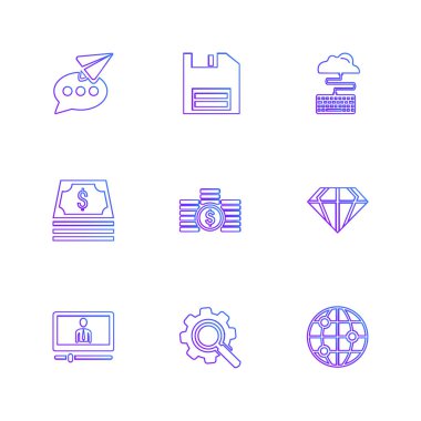 en az rasgele web simgeler, vektör çizim