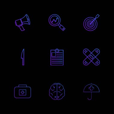 düz vektör çizim simgeler, App simgelerin ayarlamak  