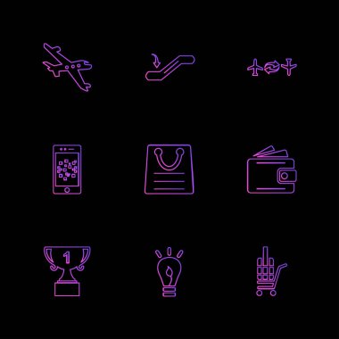 iş simgeleri kümesi, vektör illüstrasyonu 