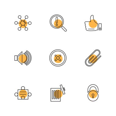 beyaz zemin üzerine minimalist düz app simgeleri