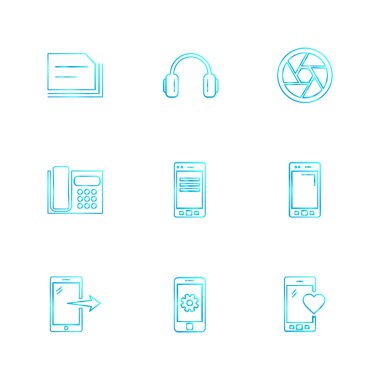 iş simgeleri kümesi, vektör illüstrasyonu 