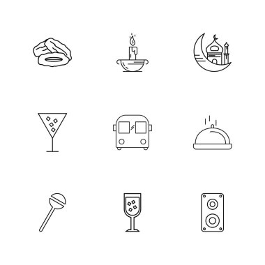 minimalist düz vektör app simgeleri 