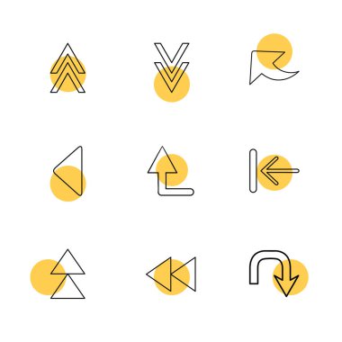 Beyaz arka plan üzerinde izole minimalist düz app simgeleri