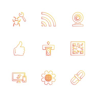 iş yaratıcı düz tasarım simgeler vektör koleksiyonu