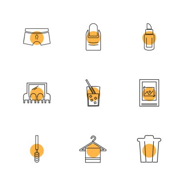 beyaz zemin üzerine minimalist düz app simgeleri