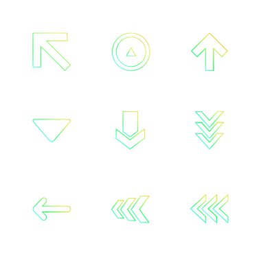 Beyaz arka plan basit düz app simgeleri