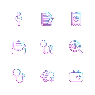 minimalist düz vektör app simgeleri 