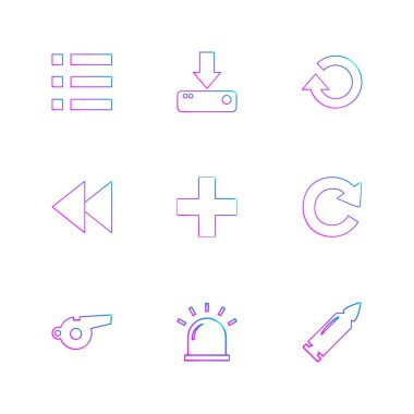 düz vektör çizim simgeler, App simgelerin ayarlamak 