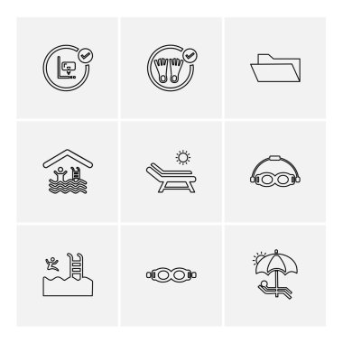 düz vektör çizim simgeler, App simgelerin ayarlamak   