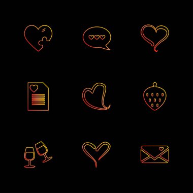 siyah arka plan üzerine minimalist düz app simgeleri