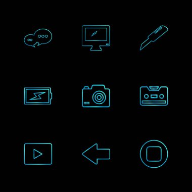 düz vektör çizim simgeler, App simgelerin ayarlamak   