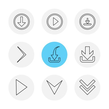 Beyaz arka plan üzerinde izole düz app simge kümesi