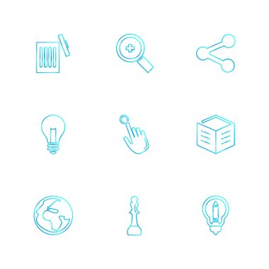 düz vektör çizim simgeler, App simgelerin ayarlamak 