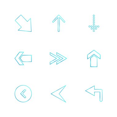 Beyaz arka plan üzerinde izole düz app simge kümesi