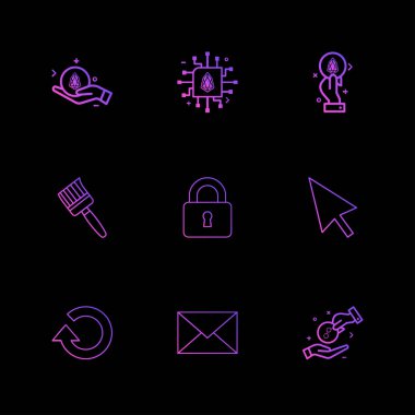 iş yaratıcı düz tasarım simgeler vektör koleksiyonu