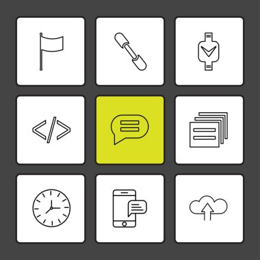 iş simgeleri kümesi, vektör illüstrasyonu 