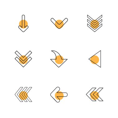 Beyaz arka plan üzerinde izole minimalist düz app simgeleri