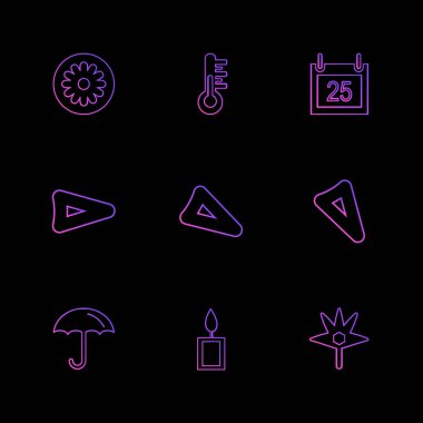 siyah arka plan üzerine minimalist düz app simgeleri