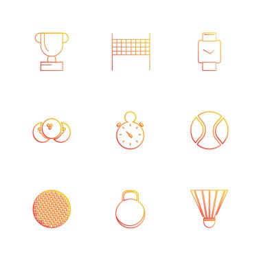 Beyaz arka plan üzerinde izole minimalist düz app simgeleri