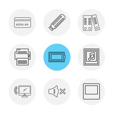 düz vektör çizim simgeler, App simgelerin ayarlamak 