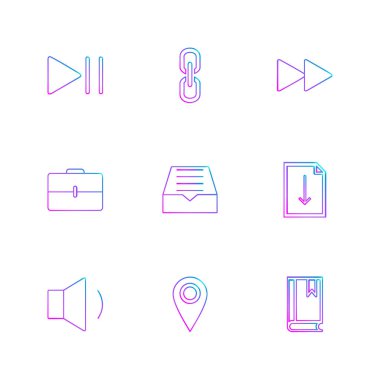 iş yaratıcı düz tasarım simgeler vektör koleksiyonu