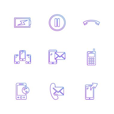 düz vektör çizim simgeler, beyaz arka plan üzerinde simgelerin ayarlamak 