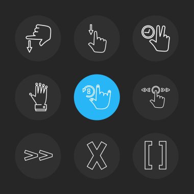 düz vektör çizim simgeler, App simgelerin ayarlamak   