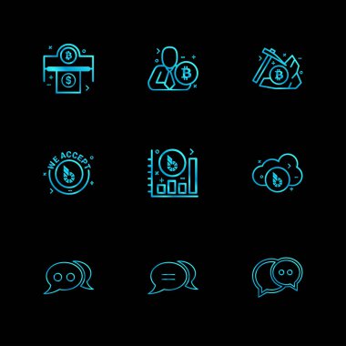 iş yaratıcı düz tasarım simgeler vektör koleksiyonu