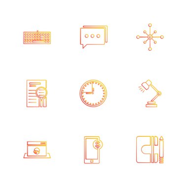 iş yaratıcı düz tasarım simgeler vektör koleksiyonu