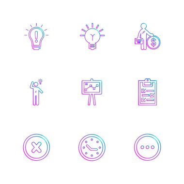 Beyaz arka plan basit düz app simgeleri