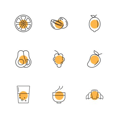 Minimalist düz app simgeler, vektör çizim dijital cihazlar için
