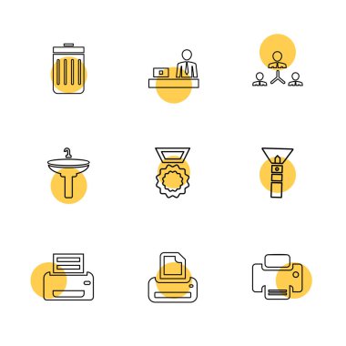 düz vektör çizim simgeler, App simgelerin ayarlamak       