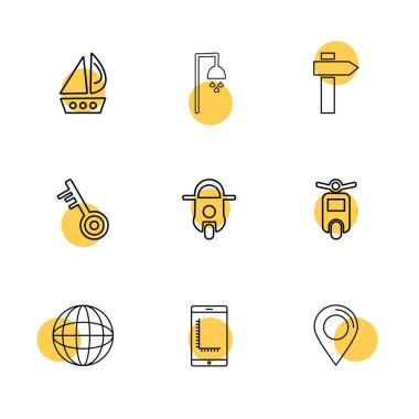 vektör çizim simgeler, beyaz arka plan üzerinde simgelerin ayarlamak