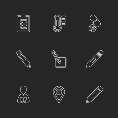 siyah arka plan üzerine minimalist düz app simgeleri