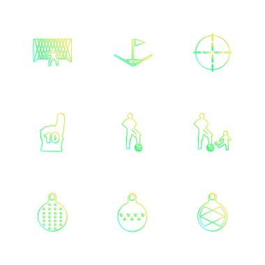 Beyaz arka plan üzerinde renkli minimalist düz vektör app simgeleri