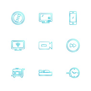 düz vektör çizim simgeler, App simgelerin ayarlamak   