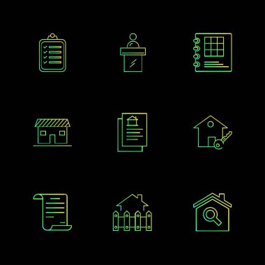 iş simgeleri kümesi, vektör illüstrasyonu 