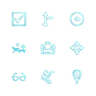 düz vektör çizim simgeler, App simgelerin ayarlamak   