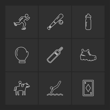 Minimalist düz app simgeler, vektör çizim dijital cihazlar için