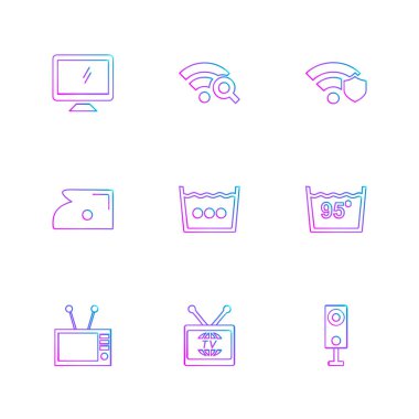 vektör çizim simgeler, beyaz arka plan üzerinde simgelerin ayarlamak