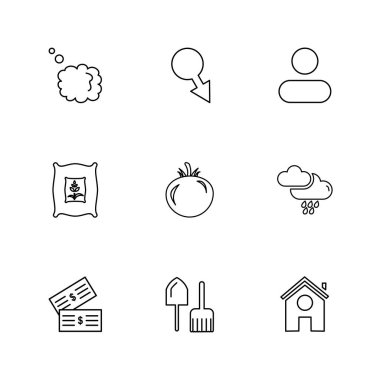 beyaz zemin üzerine minimalist düz app simgeleri