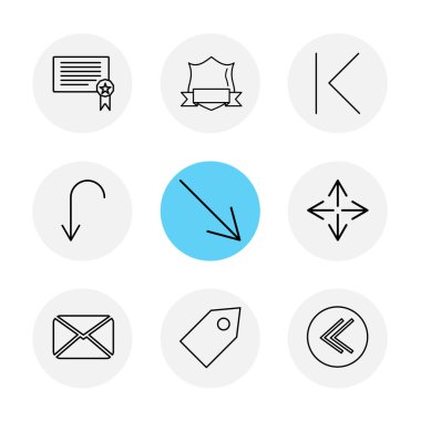 Minimalist düz app simgeler, vektör çizim dijital cihazlar için