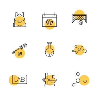 beyaz zemin üzerine minimalist düz app simgeleri
